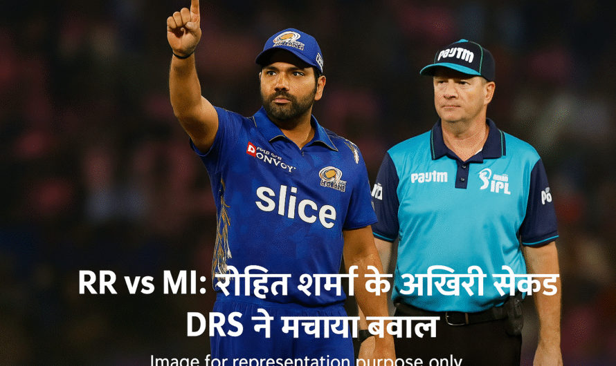 RR vs MI: रोहित शर्मा के आखिरी सेकंड DRS ने मचाया बवाल